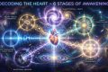 Dekodiranje srca – ilustracija DNK srca i šest faza buđenja svijesti kroz elektromagnetsko polje srca