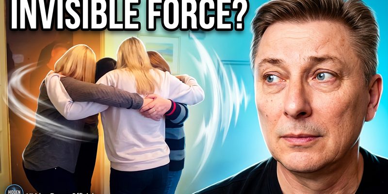 Group reaction during a no-touch energy experiment showing invisible force and human biofield interaction.