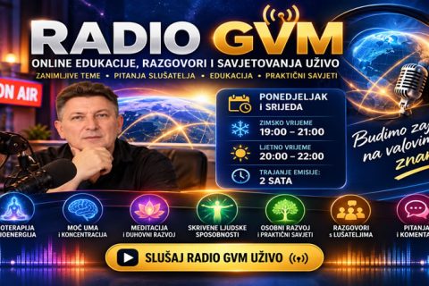Radio GVM – online edukacije, razgovori i savjetovanja uživo o bioterapiji, bioenergiji i moći uma